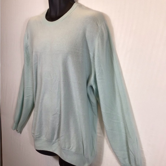 Brooks Brothers Mens Crewneck Sweater Size XL Lightweight 100% Scottish Cashmere - Picture 2 of 16